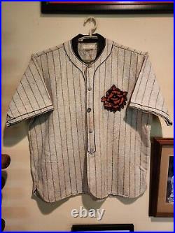 TIGERS 1920's Antique SUN COLLAR Baseball Jersey Allentown PA Great Condition