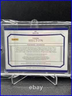 TODD HELTON 16 NATIONAL TREASURES GAME USED 6X JERSEY/BAT AUTO 5/5 SIGNED HOFer