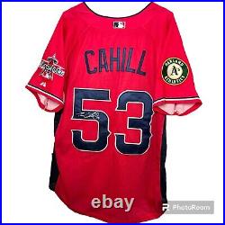 TREVOR CAHILL Signed Autograph Majestic 2010 All-Star Game OAKLAND As Jersey COA