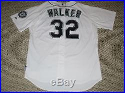 Taijuan Walker size 50 #32 game used 2015 Mariners Jersey Home White MLB