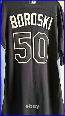 Tampa Bay Rays Authentic Team issued Majestic Jersey #50 MLB authentication