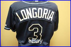 Tampa bay ray's evan longoria game used rays jersey