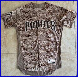 Team Issued Jersey San Diego Padres Dillon Overton #60 Camo Size 44 (2017)