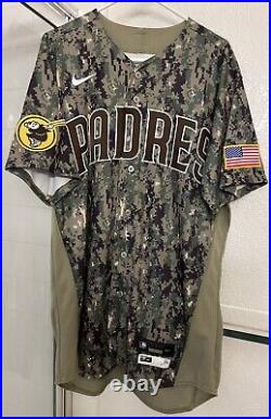 Team Issued MacKenzie Gore #7 San Diego Padres Jersey Green Camouflage Nationals