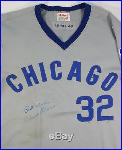 Ted Dettore 1974 Signed Vintage Chicago Cubs Game Used Worn Road Jersey