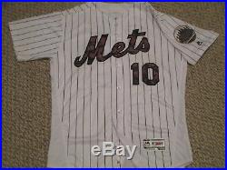 Terry Collins sz 44 #10 2016 New York Mets GAME USED Memorial Day jersey MLB