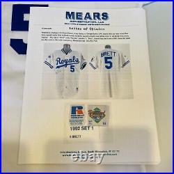The Finest 1992 George Brett Game Used Kansas City Royals Jersey MEARS A10 & JSA