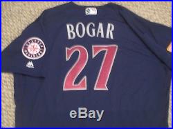 Tim Bogar sz 48 #55 2016 Seattle Mariners GAME USED jersey JULY 4TH MLB hologram