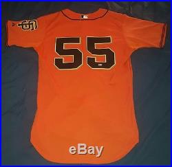 Tim Lincecum #55 2014 Game Used San Francisco Giants Orange Jersey with MLB COA