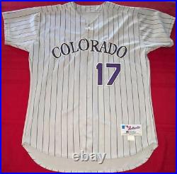 Todd Helton Game Issue Russell Athletic Colorado Rockies Home Jersey Size 50