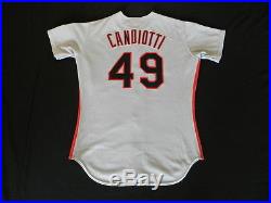 Tom Candiotti 1991 Cleveland Indians game used jersey