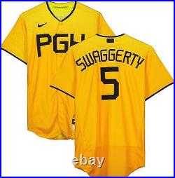 Travis Swaggerty Pirates Player-Issued #5 City Connect Jersey 2023 MLB Season