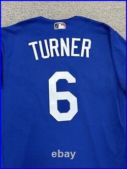 Trea Turner Los Angeles Dodgers Team Issued CC Jersey Vin Skully Patch MLB Auth