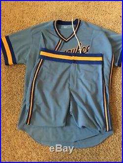 Turn Back The Clock Brewers Game Used Throwback Jersey Uniform 2012 MLB Holo