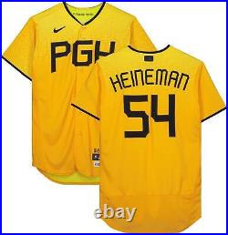 Tyler Heineman Pittsburgh Pirates Player-Issued #54 Yellow City Item#13267202