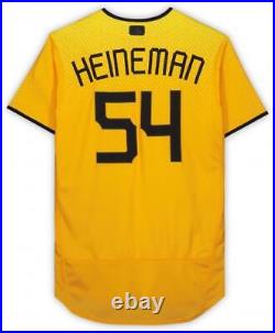 Tyler Heineman Pittsburgh Pirates Player-Issued #54 Yellow City Item#13267202