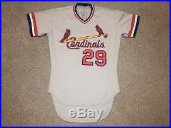 VINCE COLEMAN road GAME WORN ST. LOUIS CARDINALS JERSEY used vtg 1985 rookie