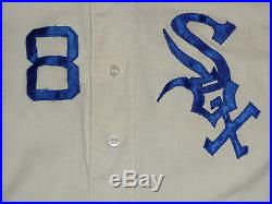 VINTAGE GAME USED 1960s WILSON CHICAGO WHITE SOX FLANNEL JERSEY 1970s WORN