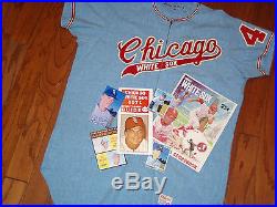 VINTAGE GAME USED 1971 CHICAGO WHITE SOX FLANNEL JERSEY RICH MOLONEY 1970s WORN