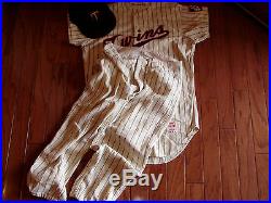 VINTAGE GAME USED 1971 MINNESOTA TWINS FLANNEL PANTS REESE MITTERWALD JERSEY