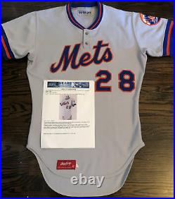 VINTAGE NEW YORK METS GAME WORN 1980 Mike Bomback Jersey RARE SYLE WITH LOA