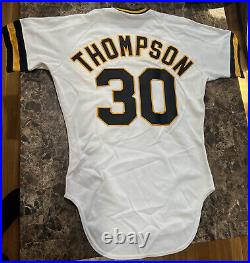 VINTAGE RAWLINGS JASON THOMPSON PIRATES BASEBALL JERSEY GAME USED ISSUED 1980s