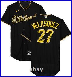 Vince Velasquez Pittsburgh Pirates Player-Issued #27 Black Road Item#13267248