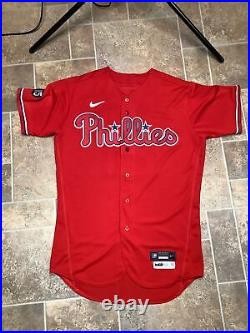 Vince Velasquez game used worn 2021 Phillies Spring Training jersey MLB COA