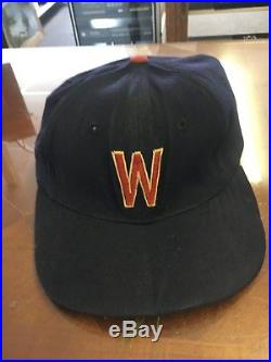 Vintage 1950's Washington Senators game worn baseball Cap Used #9 under bill