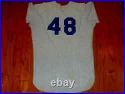 Vintage 1963 Game Used Los Angeles Dodgers Flannel Baseball Jersey Pants Angels