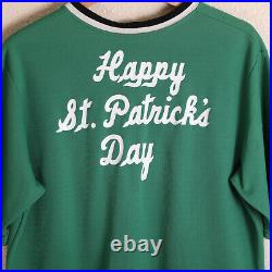 Vintage 1970s Houston Astros Sand Knit St Patrick's Day Baseball Jersey Shirt Lg