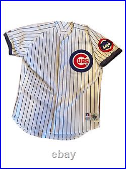 Vintage 1992 Heathcliff Slocumb Chicago Cubs Home Game Used Worn Jersey With LOA