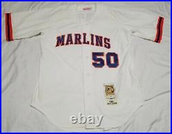 Vintage 2002 Miami Florida Marlins Turn Back The Clock Game Used Worn Jersey XL