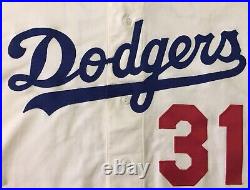 Vintage Authentic Russell Mike Piazza Los Angeles Dodgers MLB Intera Jersey S 44