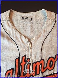 Vintage Baltimore Orioles 1963 Hank Bauer Game Worn/Used Flannel Road Jersey