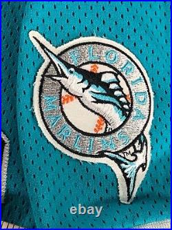 Vintage Florida Marlins Teal Jersey 5 Large Diamond Collection MLB Retro #3750