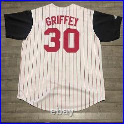 Vintage Genuine Majestic Cincinnati Ken Griffey Pinstripe Jersey #30 Men's XL