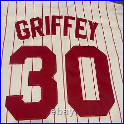 Vintage Genuine Majestic Cincinnati Ken Griffey Pinstripe Jersey #30 Men's XL