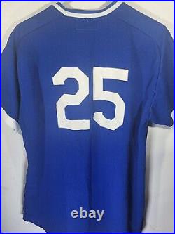 Vintage Los Angeles Dodgers #25 Baseball Jersey by Goodman Blue Size X-Large