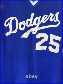 Vintage Los Angeles Dodgers #25 Baseball Jersey by Goodman Blue Size X-Large