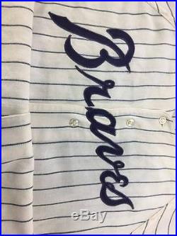 Vintage Tito Francona 1969 Authentic Game Worn Braves Flannel Jersey