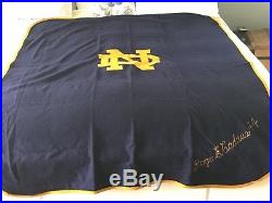 Vintage original game used worn 1944 Notre Dame Football Player stadium blanket