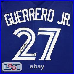 Vladimir Guerrero Jr. Signed Authentic Blue Blue Jays Nike Jersey JSA Auth