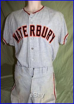 Vtg 1965 Game used San Francisco Waterbury Giants LINZY Flannel jersey with pants