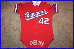 Vtg 1984 Wilson TEXAS RANGERS Wayne Terwilliger Red Game worn used jersey #42