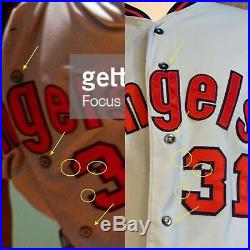 Vtg Chuck Finley California Angels Game Used Jersey 50 Rawlings 1990 MLB Worn