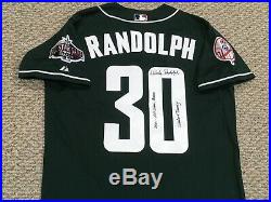 WILLIE RANDOLPH sz 46 #30 2001 NEW YORK YANKEES ALL STAR GAME WORKOUT JERSEY