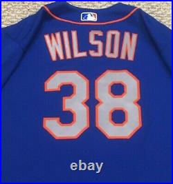 WILSON size 48 #38 2020 New York Mets game used jersey road blue 41 MLB