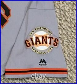 WOTUS size 48 #23 2017 SAN FRANCISCO GIANTS GAME USED jersey road gray ALT MLB