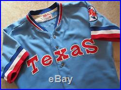 WOW! RARE VTG! Texas Rangers Authentic Game Used Worn WILSON Jersey 44